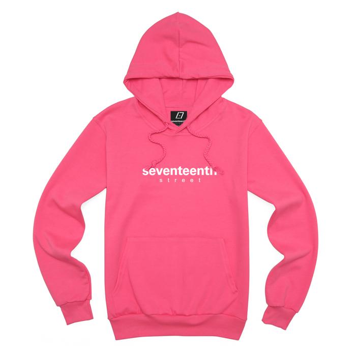 Seventeens Basic Logo Hoodie Pink Xl (Fleece-Lined)