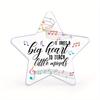 Inspirational Acrylic Plaque Sign for Music Teachers - "It Takes A Big Heart To Teach Little Minds" with Musical Note Design, Graduation Season Appre