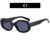 New in Oval Sunglasses for Men Women Fashion Retro  Design Shades Eyewear Female Candy Color Goggle Sun Glasses