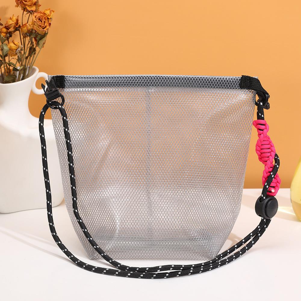 Large Capacity Women's Makeup Bag - Portable, Multi-functional, Buckle Design, for Swimming, Toiletries, Handheld, Souvenir Storage