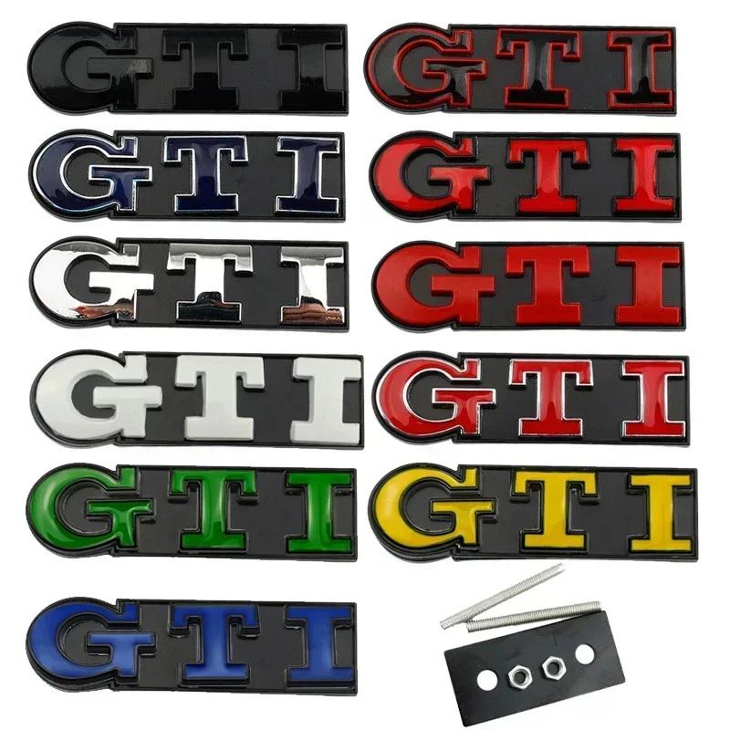 AABIK1 Metall Auto Frontgrill Emblem Abzeichen für Volkswagen GTI Logo Polo Caddy Golf 4 5 6 8 Jetta Tiguan Touran Passat T-Roc MK3 MK4 MK5