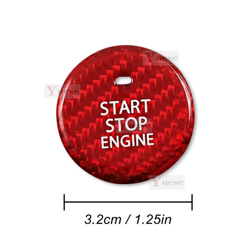 Für Mazda 3 CX-30 CX-30 EV - Kompatibel mit Start-Stopp-Knopfabdeckung Kohlefaser schlüsselloser Auto-Motorzündschalter