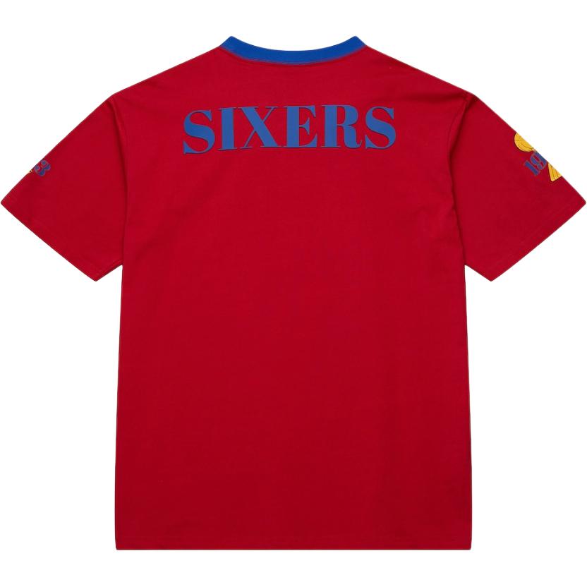 Mitchell & Ness x NBA Philadelphia 76ers Team OG 3.0 Vintage T Shirt Men's Red FC8082-P76SCAR