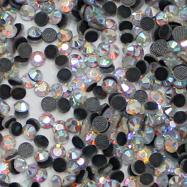 White AB Flatback DMC Hotfix Rhinestone Bag for DIY Hair Clips & Clothing