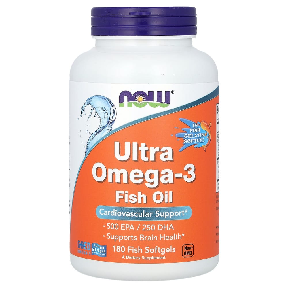 

Now Foods Ultra Omega-3 500 EPA/250 DHA Fish Softgels, 180 Softgels 180 pcs - 1 ea