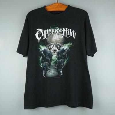 Vtg Cypress Hill Band Musik Tour Baumwolle Schwarz Vollgröße Unisex Shirt Unisex T-Shirt
