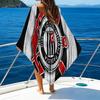 Telo Mare Stampato con Stemma di Club Calcistico Sportivo, Microfibra Super Morbida, Regalo Perfetto Compleanno, per Piscina, Spiaggia, Viaggio, per famiglia e amici