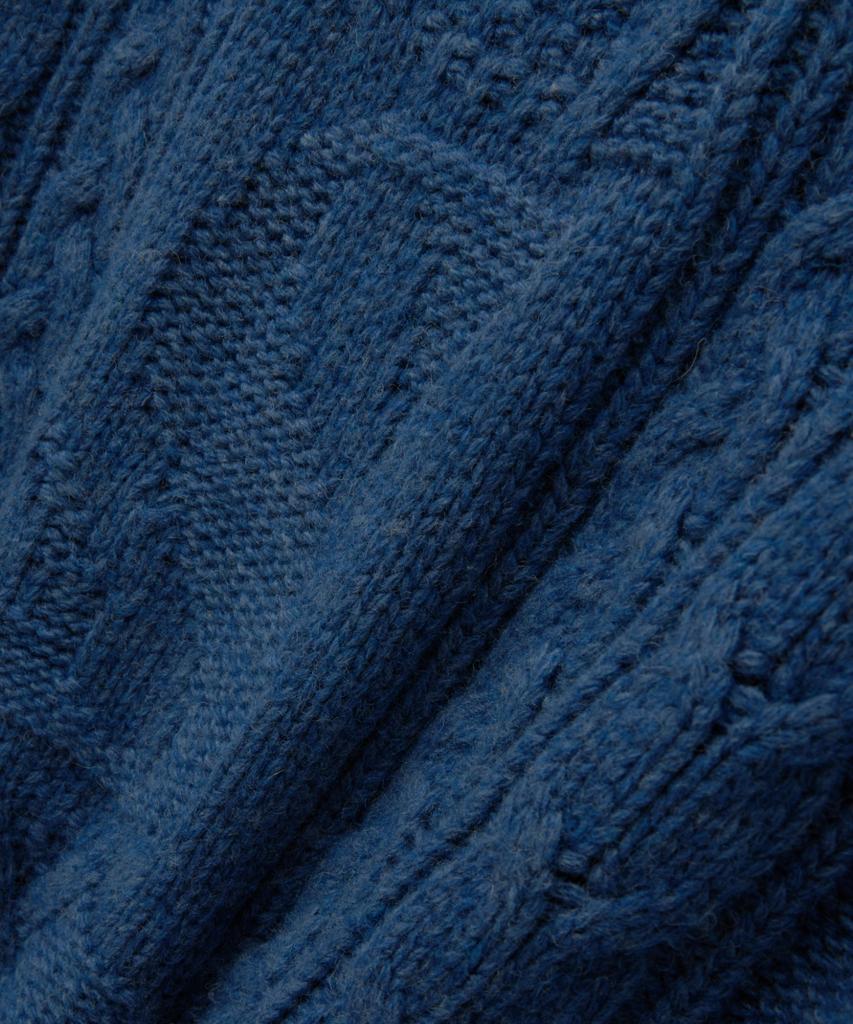 Seteo Big Cable Fisherman Pullover Knit Blue