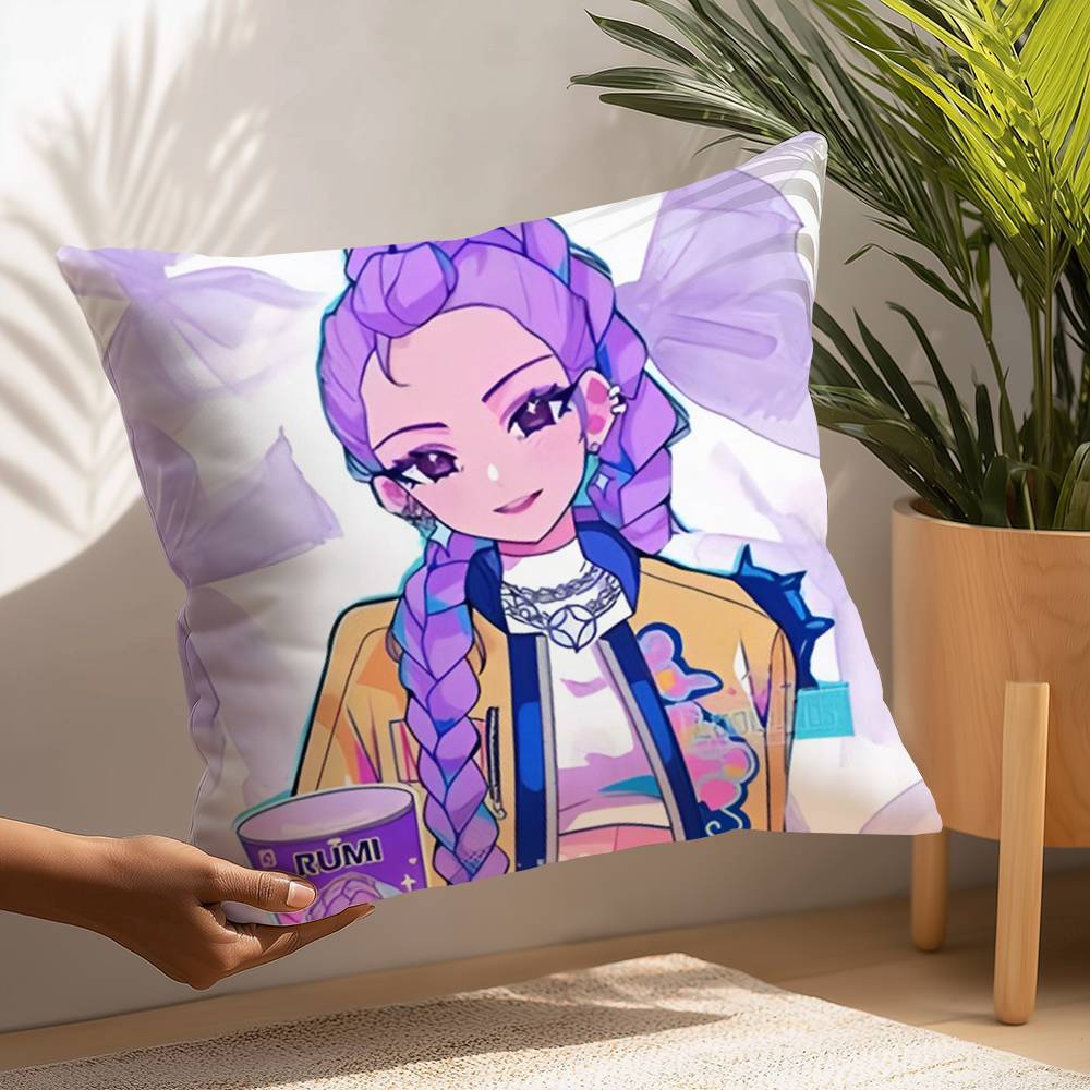 KPopS D-Demon H-Hunters Pillow Case Plush Fabric Soft  Pillowcase Double Sided Print Cushion Cover Household Gifts