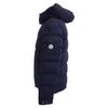 Moncler MONTGENEVRE Vlněná péřová bunda s kapucí Bunda 2 Námořnická modráPoužitá
