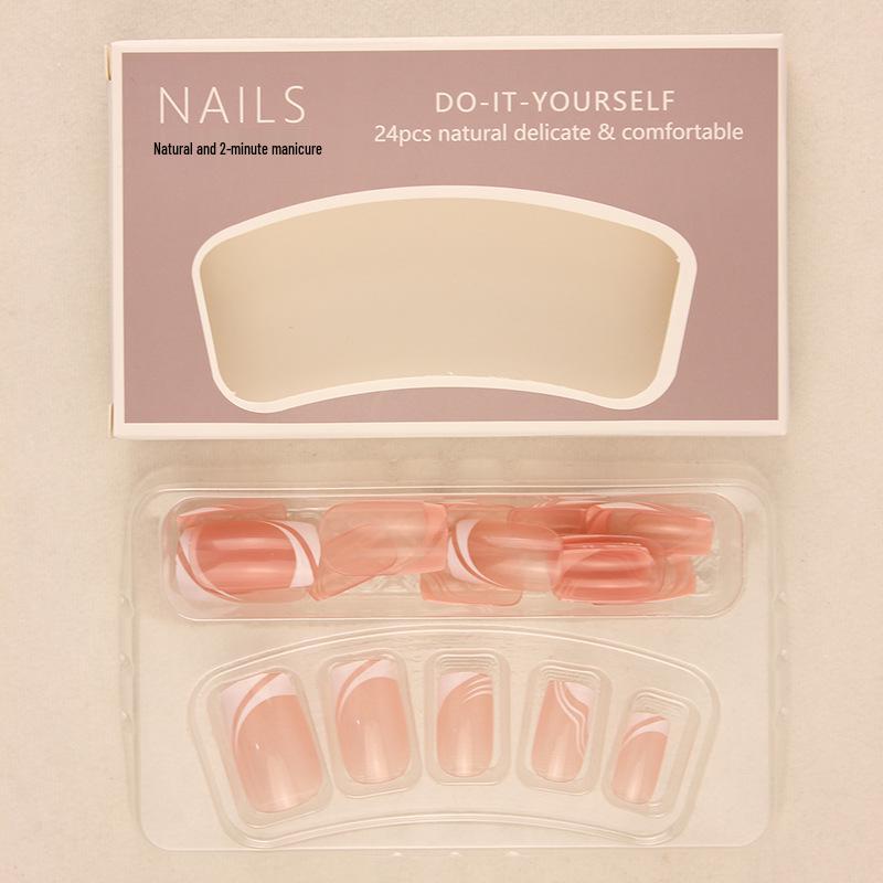 Středně dlouhé jednoduché bílé odnímatelné nálepky na nehty pro evropské a americké nehtové umění