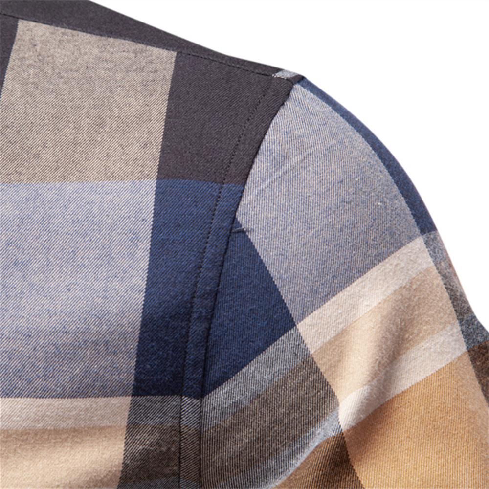 AIOPESON 2025 Classic Plaid Shirt Men 100% Cotton Autumn Winter Thicken Office Formal Long Sleeve Business Executive Mens Shirts