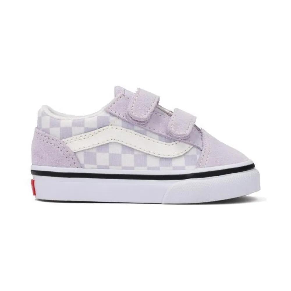 Vans KIDS Old Skool V Toddler Color Theory Checkerboard Lilac Mist 04 140