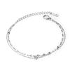 Ankle Zirconia Women Simple Fashion Jewelry Versatile Accessory Girl Chain Gifts