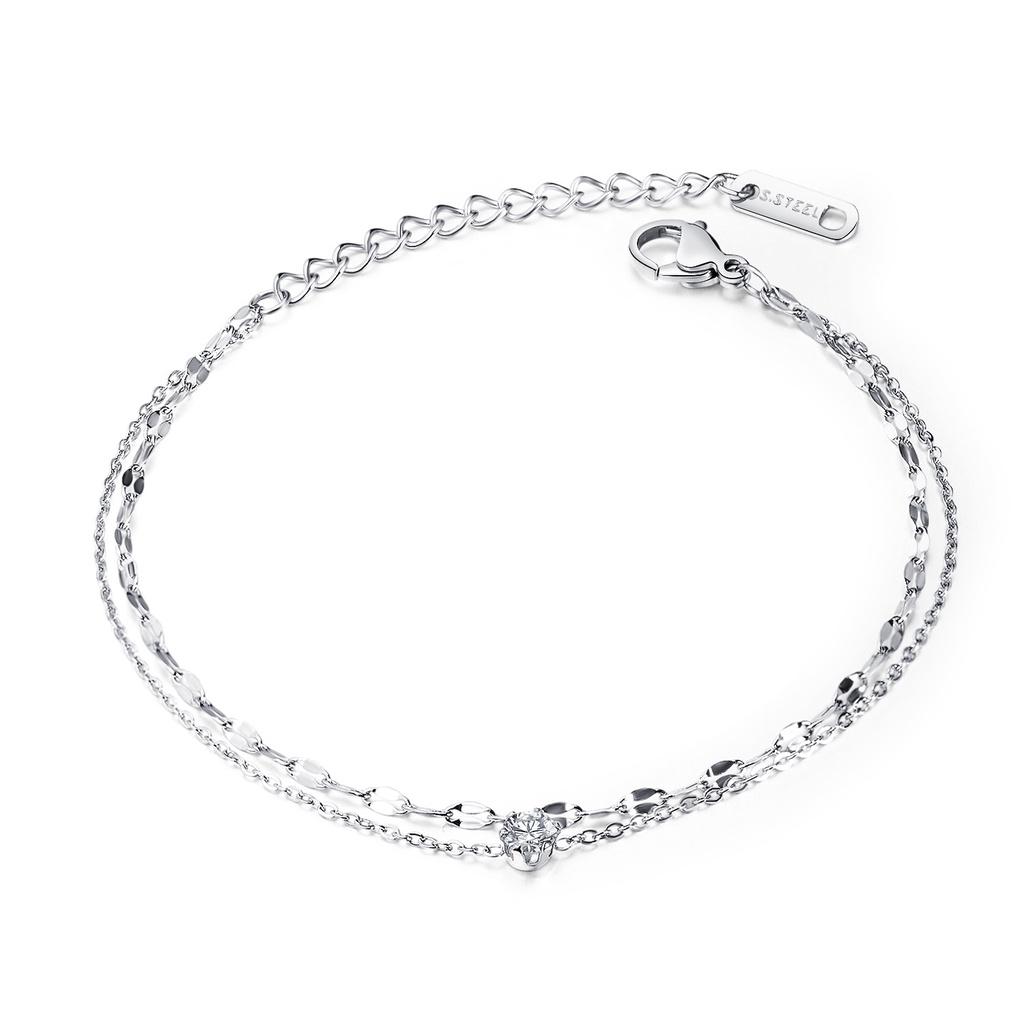Ankle Zirconia Women Simple Fashion Jewelry Versatile Accessory Girl Chain Gifts