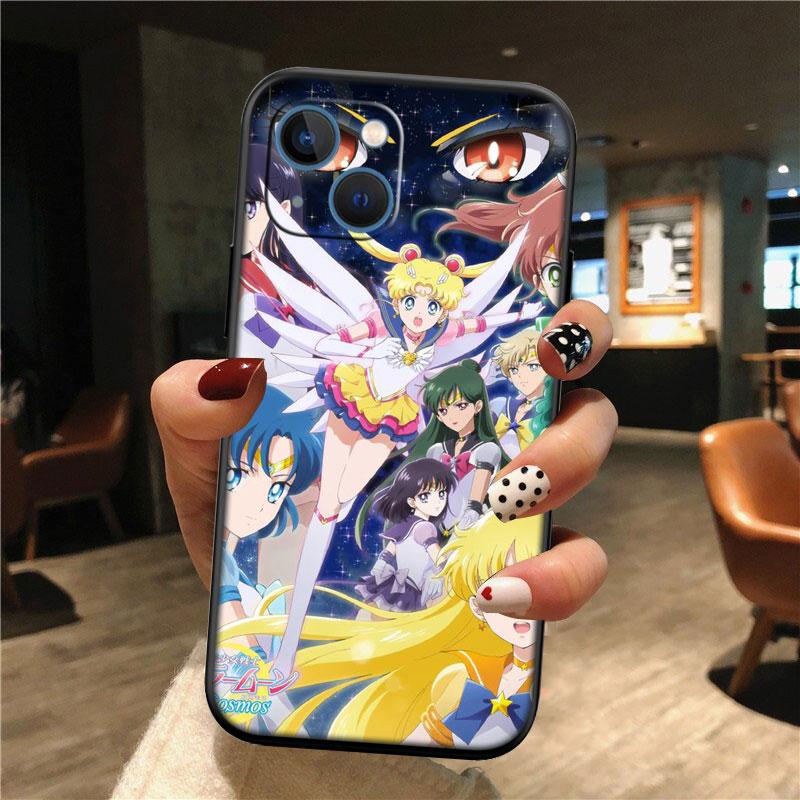 TR34 S-Sailors Art M-Moon Shell Phone Case for Samsung Galaxy S20 S21 S22 Ultra FE Plus A21S A22 A24 A25 A26 A30 A30S A31