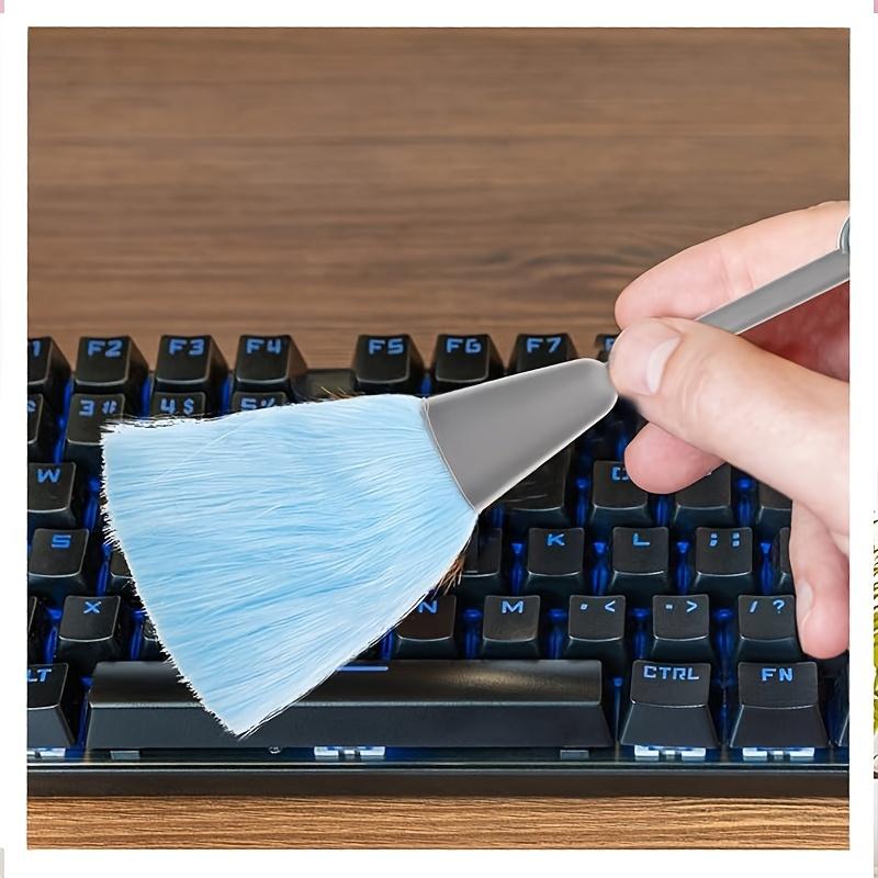 1PC Microfiber Dust Brush, Electrostatic Suction, Suitable for Delicate Surfaces Such As Keyboards, Washable and Reusable