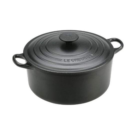 

Le Creuset Cast Iron Enamel Pot Cocotte Ronde 30 cm Matte Black Japanese [Official Product]