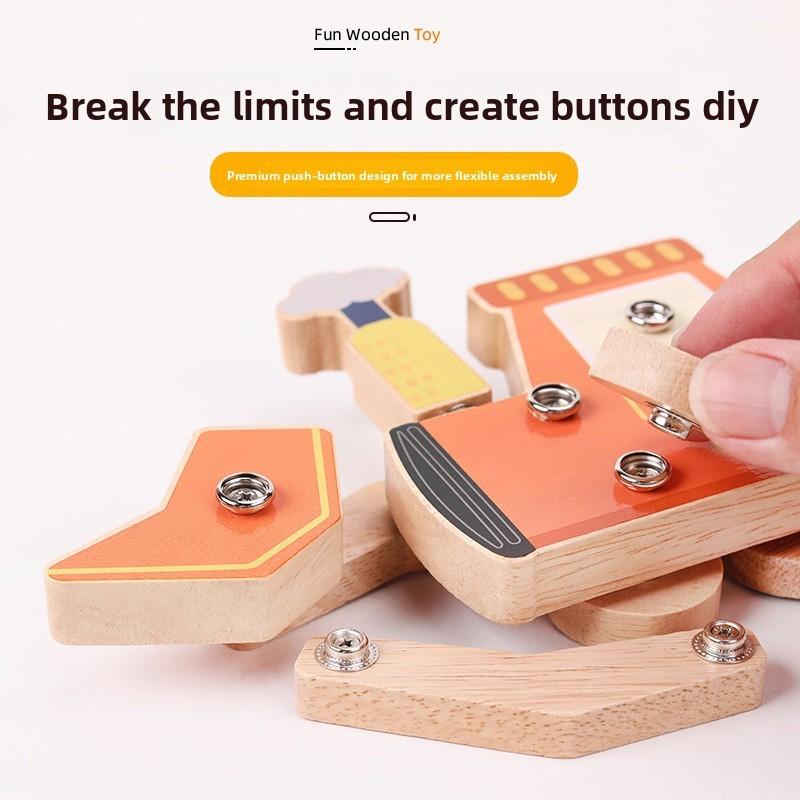 Wooden Childrens Educational Puzzle With Cartoon Vehicles For Early Learning And Cognitive Development