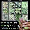 New Foreign Trade Mixed Nail Art Decorations Five-Petal Flower Ice-Transparent Three-Dimensional Butterfly Stickers Decals