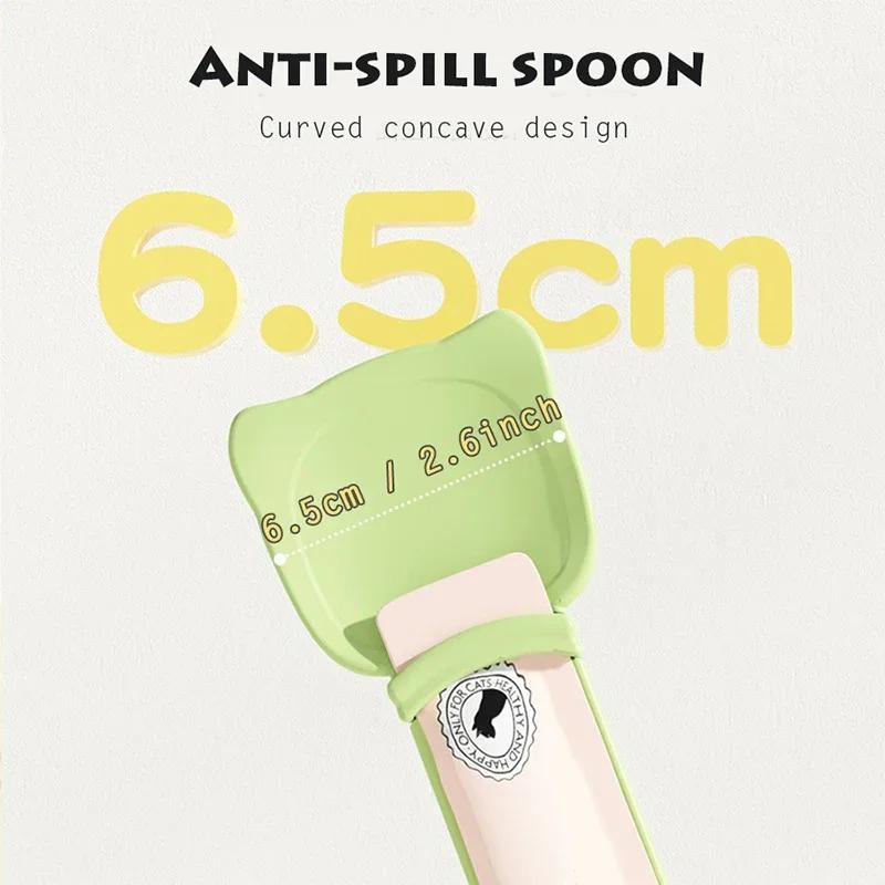 Cat Squeeze Feeder Spoon For Liquid Food Puree Strip Snack Dispenser Pet Feeding Tool Easy Use Supplies Churu Tube Helper