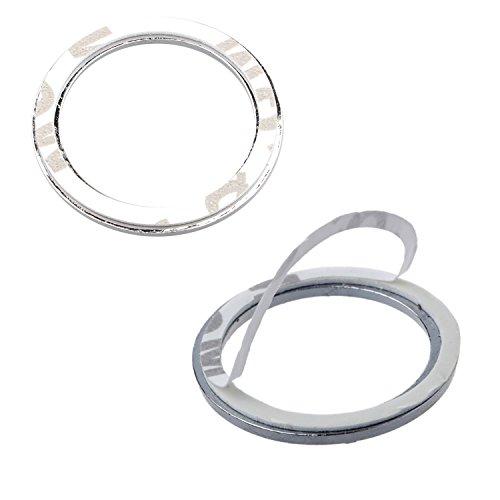 2pcs Silver Auto Start Decoration Rhinestone Car Engine Start Stop Decoration Crystal Interior Ring Car Decal for Ignition Button