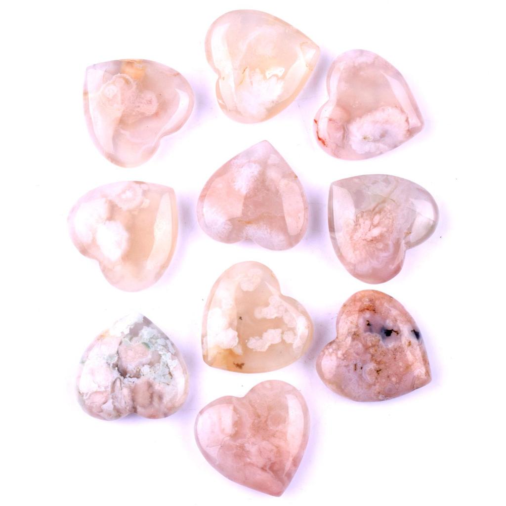 2cm Natural Rose Quartz Heart Crystal Gemstone