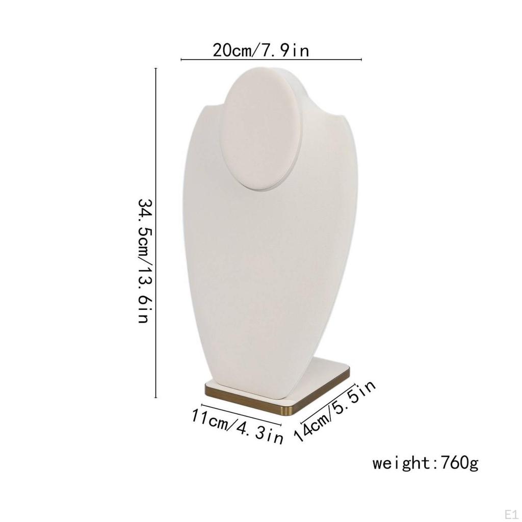 PU Leather Necklace Display Upright Bust Easy to