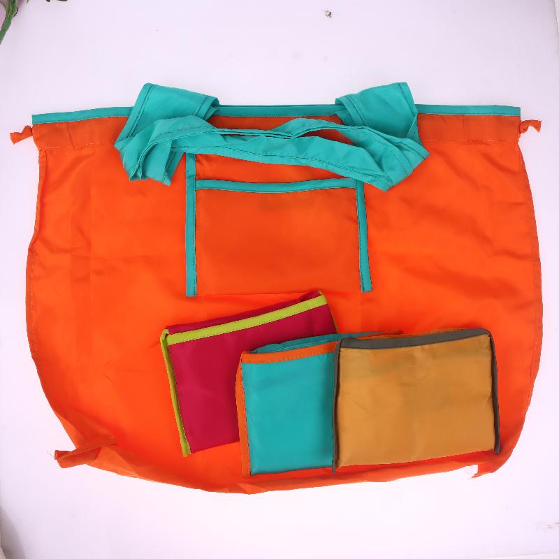 Single Foldable One - Shoulder Shopping Bag: Environmentally Friendly, Portable For Supermarket Groceries