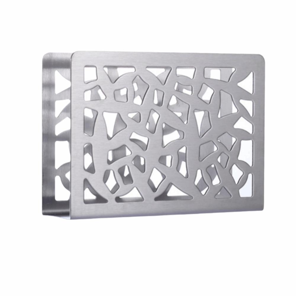 Heavy Duty Napkin Storage Shelf Stainless Steel Tissue Dispenser Napkin Container Household