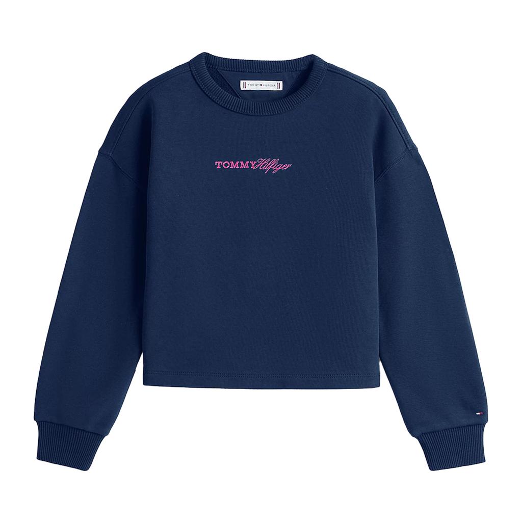 Tommy Hilfiger Childrens/Kids Logo Crew Neck Sweatshirt