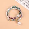 Double-layer stacked ceramic beaded bracelet men's and women's retro literary niche bracelet accessories