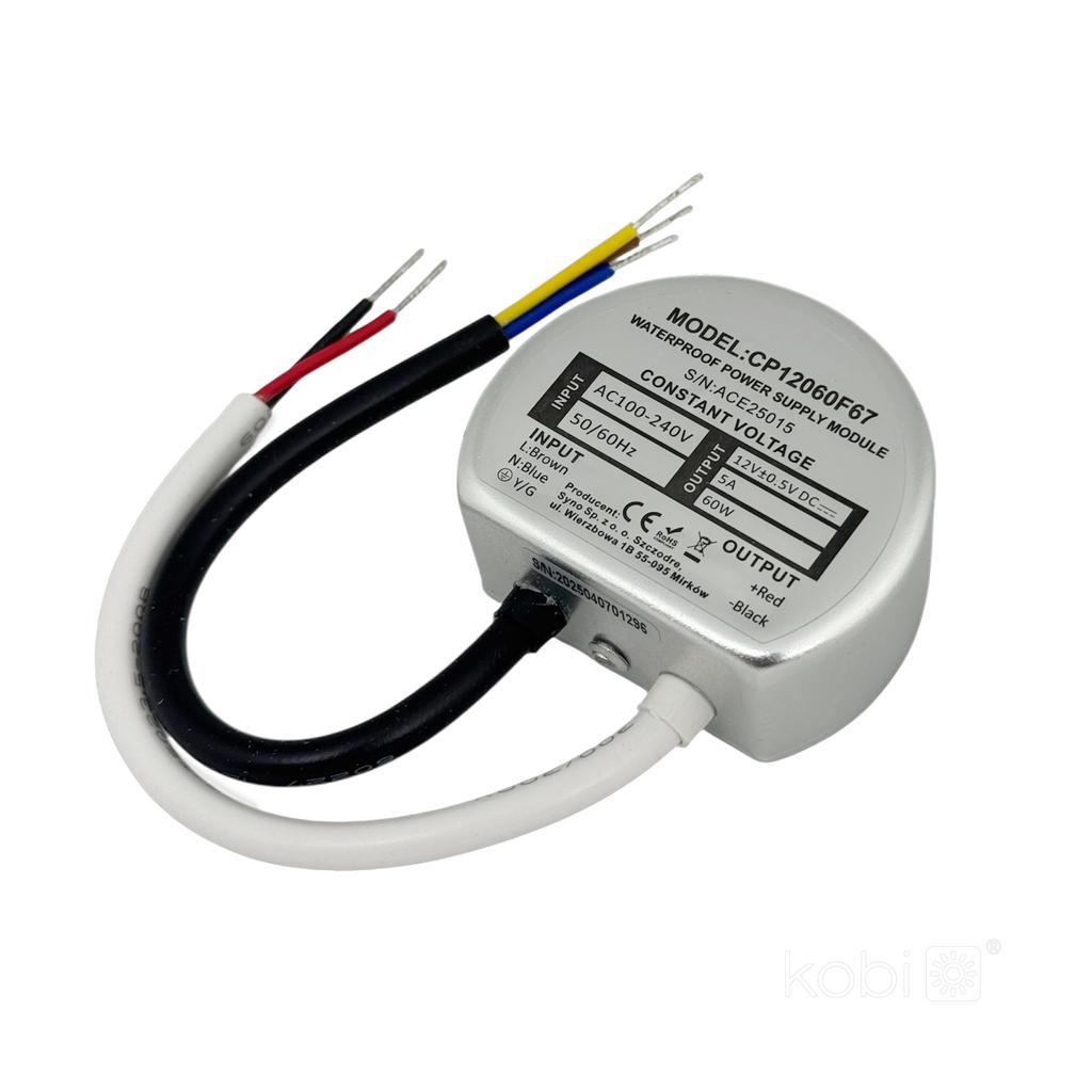 Modular box power supply 12V 60W 5A IP67