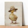 An antique duck canvas art print - Classic decorative art decorating farm animal walls, frameless ink painting, suitable for hom