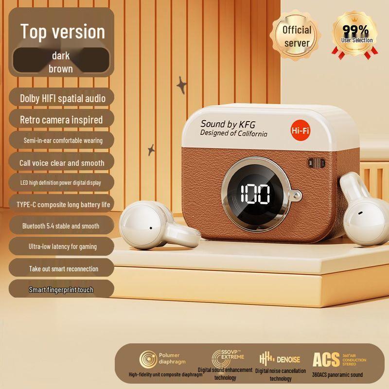 

Q87 Retro Clip-On Wireless Earphones with Long Battery Life and Noise Cancellation