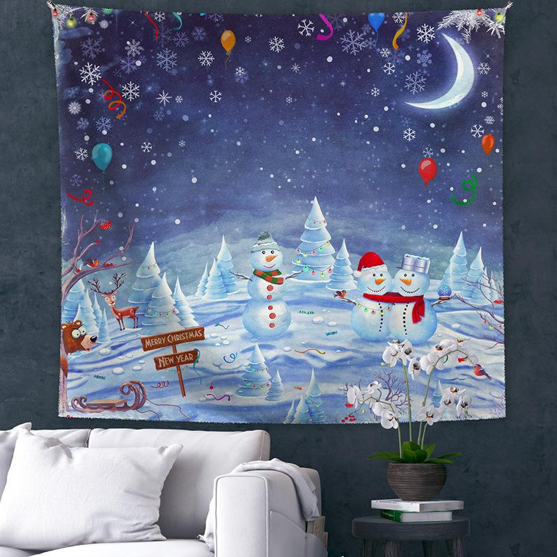 Amazon Christmas Printed Tapestry Christmas Tree Backdrop Holiday Party Tapestry Cloth
