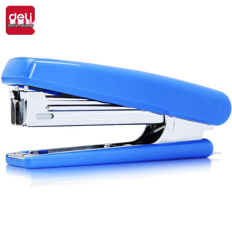 Deli 0221 Classic Stapler with Remover синий