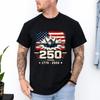 250. Jahrestag USA Patriotisch 250 Jahre Amerikanisch 4. Juli T-Shirt