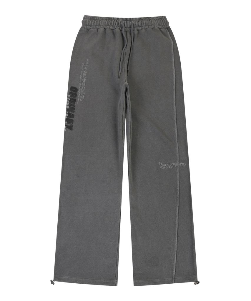 ORDINARY HOLIDAY Pigment Wide Pants [Charcoal]
