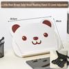 Adjustable Solid Wood Bear Book Stand for Kids and Students