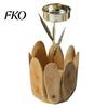 Rustic Candle Holder Wooden Glass Holder, Driftwood Ornament, Farmhouse Rural Home Decor Tabletop for Living Room Bedroom Office Gift