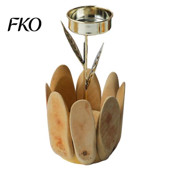 Rustic Candle Holder Wooden Glass Holder, Driftwood Ornament, Farmhouse Rural Home Decor Tabletop for Living Room Bedroom Office Gift