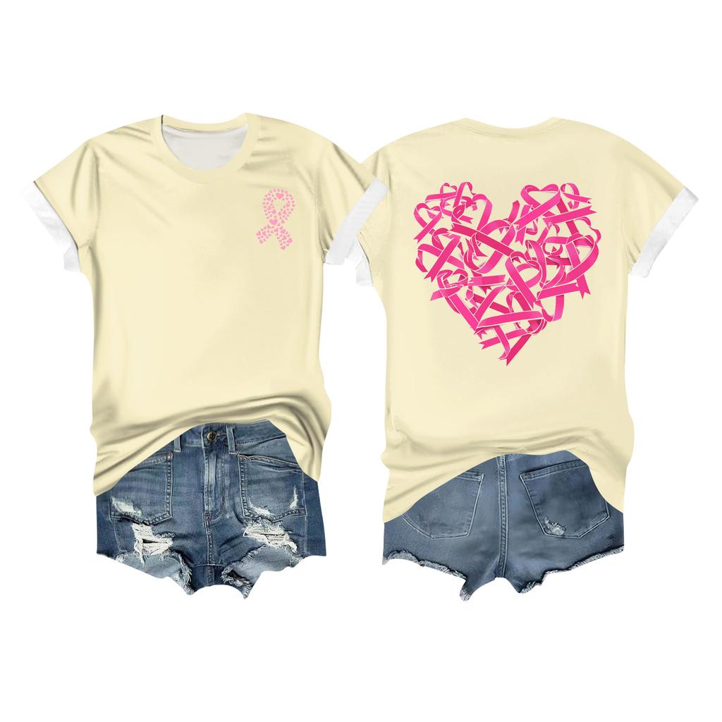 Dame Brystsløyfe Trykt Casual Kort Erm