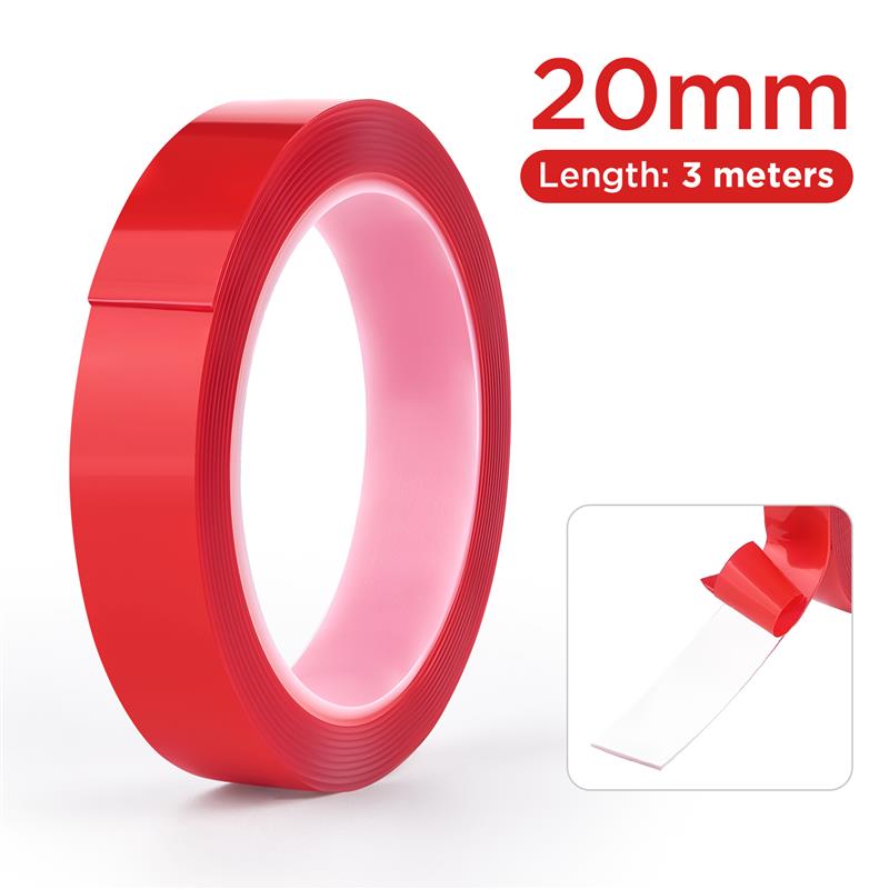 3Meters Transparent Gray Acrylic Double Sided Tape Heavy Duty Nano Tapes Traceless Washable Adhesive Sticker Clear Sticky