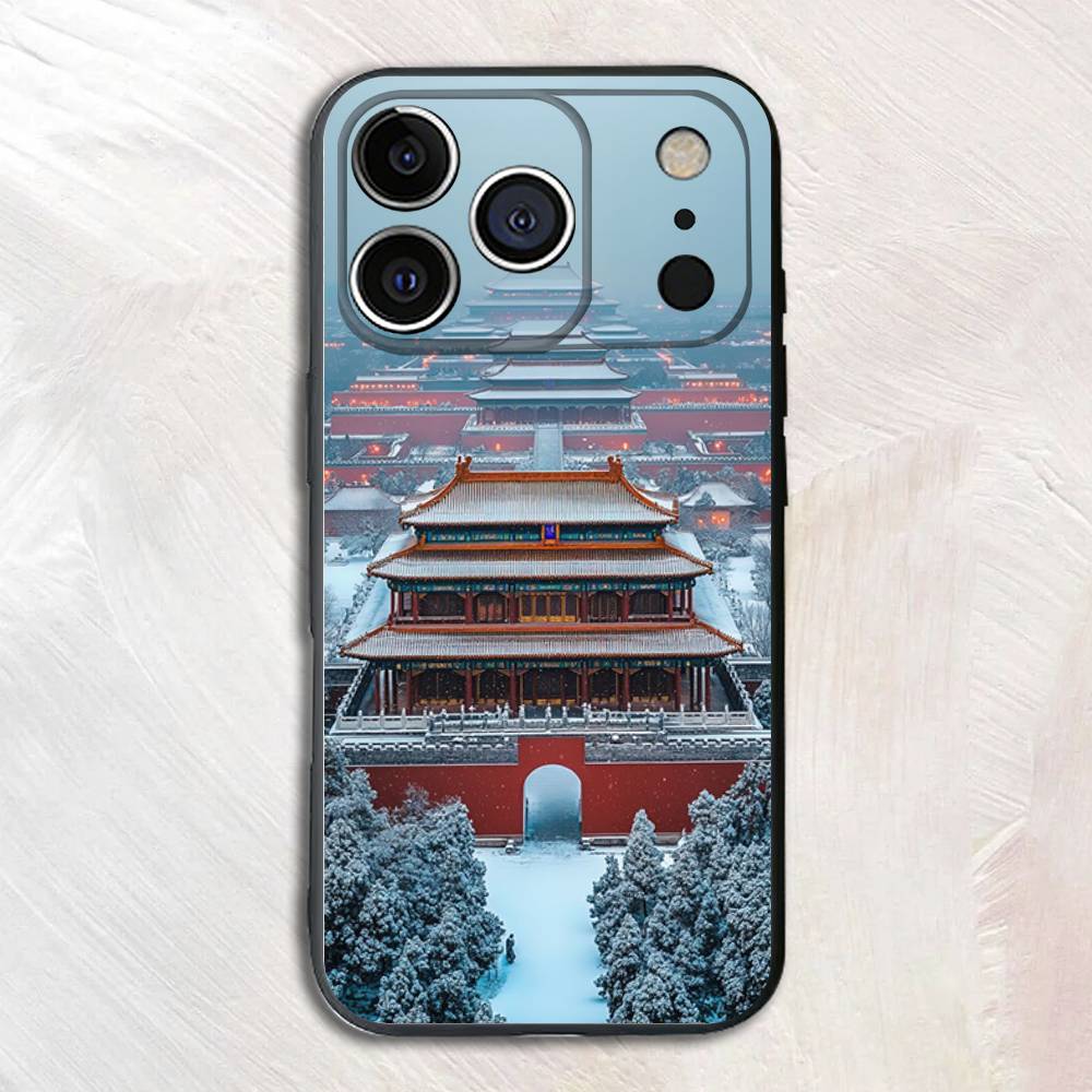 

Forbidden City China Silicone Phone Case For iPhone 17,16,15,14,13,12 X XS Plus Pro Max Shockproof Soft Cover iPhone16pro
