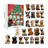 Cat Christmas Countdown Calendar Keychain 2D Acrylic Ornament Charm Advent Calendar Cute Cat Lover Gift Christmas Decorations