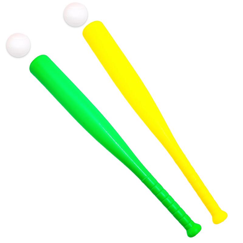 1/2/4PCS Baseball Bat Mixed color Plastic Baseball Bat with Ball 4 Colors Available Outdoor Baseball Park Backyard Game Gift ZYF