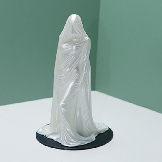 Anti-break Decor Ornament 3D Printed Veiled Goddess Sculpture Mysterious Female Figurine with Robe