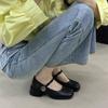 2026 Women Mary Jane Shoes Autumn Soft Leather Eelgant Dress Shoes New Ladies Casual Retro Square Toe Fashion Women's Shoes