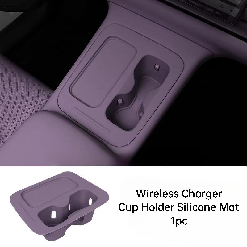 For Leapmotor C10 2026 Car Wireless Charger Silicone Mat Center Console Cup Protective Scratch-resistant Interior Accessories